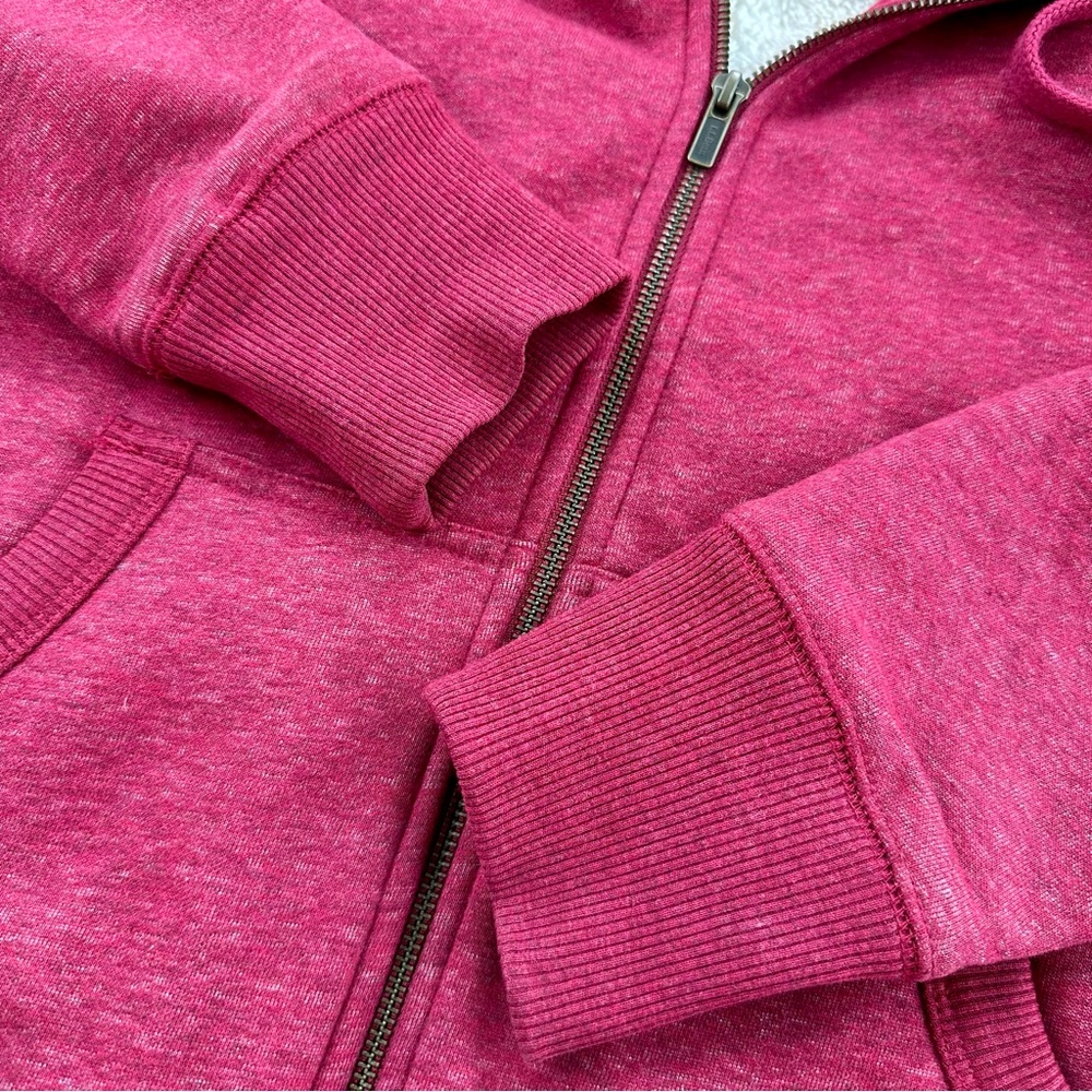 L.L. Bean Women's 1912 Sweatshirt, Sherpa Lined Hoodie, Cranberry Medium Petite - Picture 13 of 16